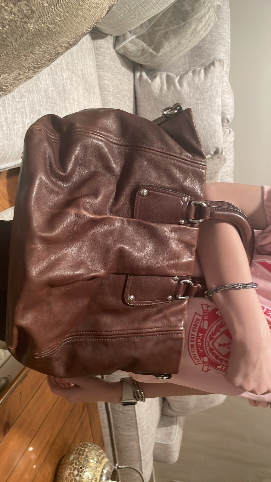 Authentic PRADA  Bag in rich brown leather - image 6