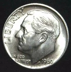 1960-D 10C Roosevelt Dime BU 90% Silver 21lrh0718-1