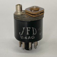 Vintage JFD Sockette No. 64AG Radio Tube Socket Adapter 1A7 Tube to 1R5 Tube
