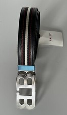 Bally Men's Double Sided Mirror B Black Leather Belt 38/95 IT 6235346 NWT 420
