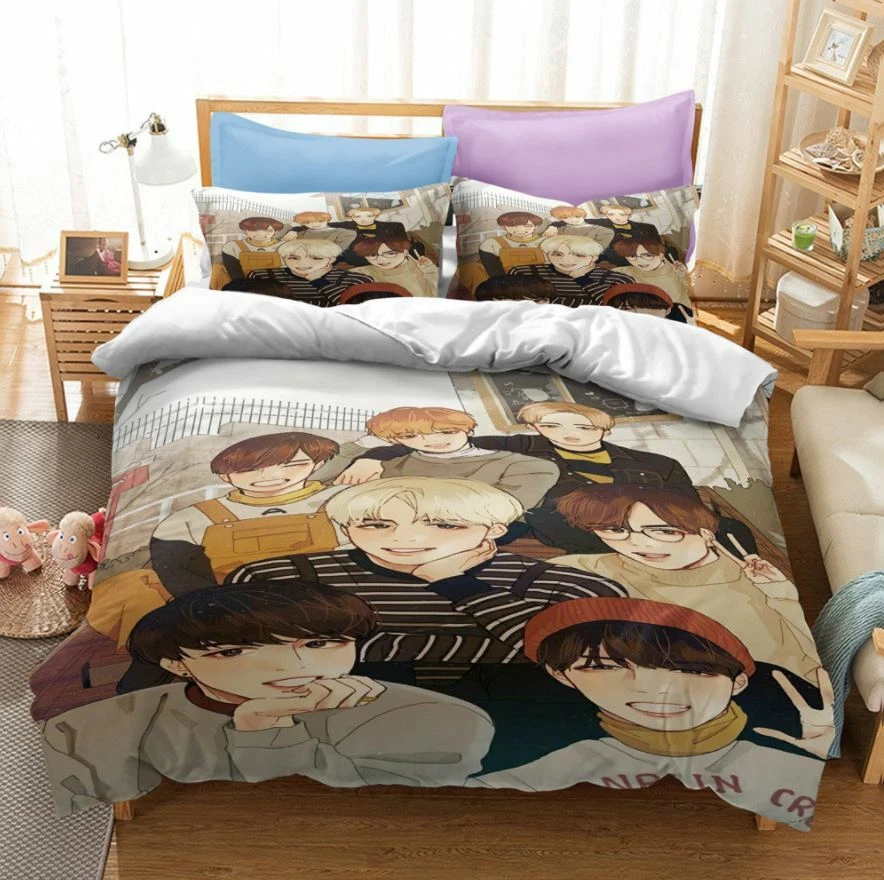 BTS Collection Bed Cover Set Single Double Queen King Bedding Set