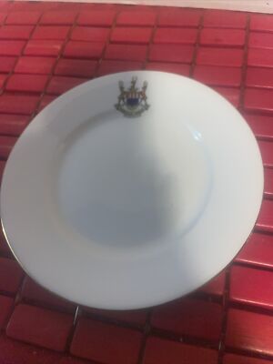 SHELLEY CHINA Veritas Vin it Stone haven COAT OF ARMS SMALL PLATE 7 