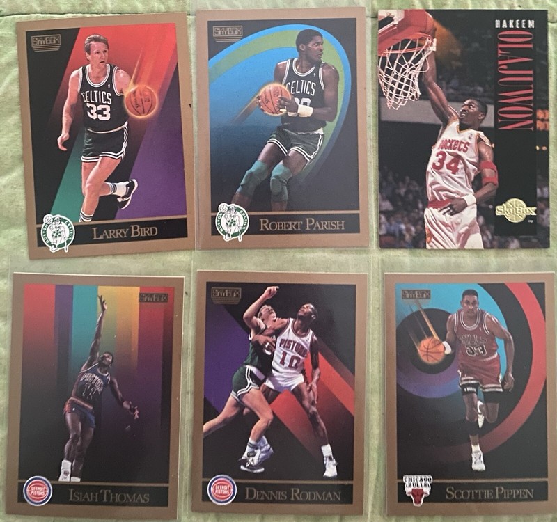 1990 Skybox Basketball 5 Card Lot Larry Bird,Pippin Etc. Free Shipping