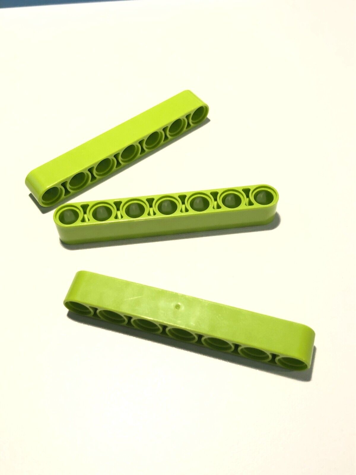 New Lego 3x Lime Technic, Liftarm Thick 1 x 7 32524