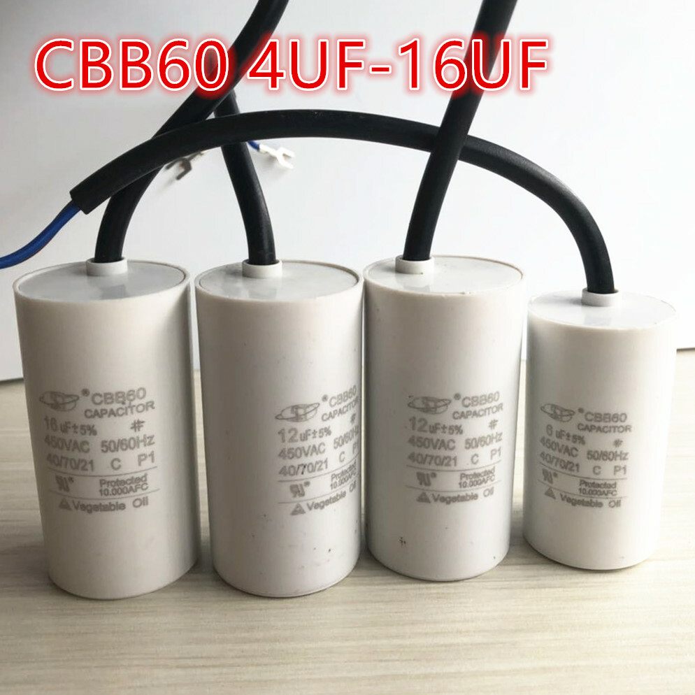 CBB60 4UF/6UF/8UF/10UF/12UF/15UF/16UF 450VAC HVAC Motor Start Running  Capacitors | eBay