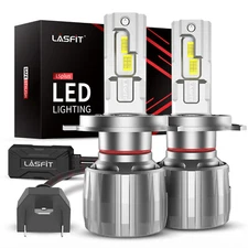 Lasfit H4 9003 LED Headlight Bulb High Low Beam Replacement Brightest 13000LM 2x