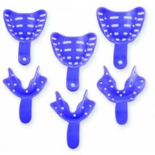 Keystone Edentulous Tray Aways #1 Upper Small Perforated Impression Trays 12/Pk