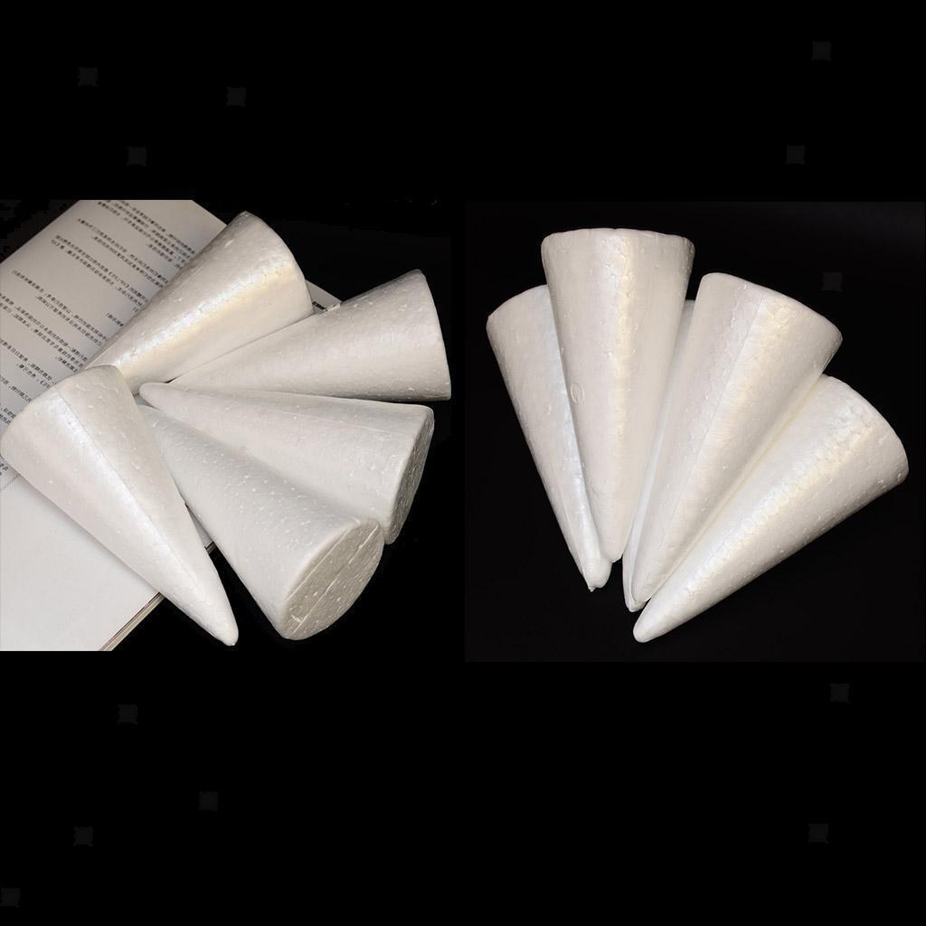 Styrofoam Cone 6PCS ,9.45 Inch Craft Foa Cones White Cone Foa For ...