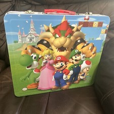 Nintendo Super Mario Deluxe Activity Art Set w/ Metal Carrying Case GREAT SHAPE