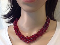 White House Black Market Red Beaded Red Color Necklace White House Black Market Red Beaded Red Color Necklace