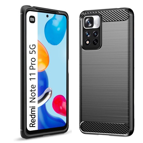 Carbon Fibre Shockproof Bumper Case Cover For XiaoMi Redmi Note 10 11 Pro 4G 5G - Picture 7 of 9