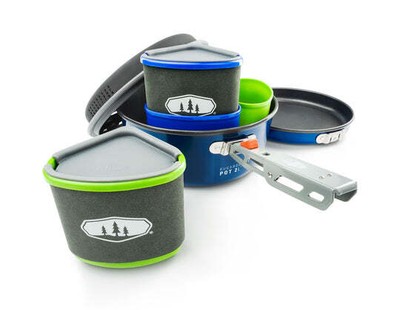 G S I Outdoors Cookware Set 44220 Bugaboo Backpacker; Non-Stick Coated Aluminum