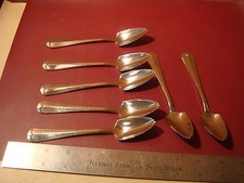 7 Enjoy Grapefruit stainless steel spoons heavy great condition