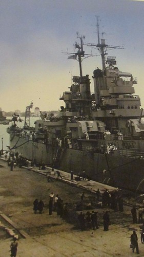 VINTAGE NAVY GUNBOAT/LIGHT CRUISER USS DAYTON (CL-105) PICTURE  - ORIGIN UNKNOWN - Afbeelding 3 van 3