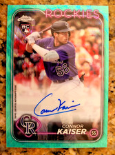 2024 Connor Kaiser RA-CK Auto Aqua Wave 172/199 Topps Chrome Rookie RC Rockies