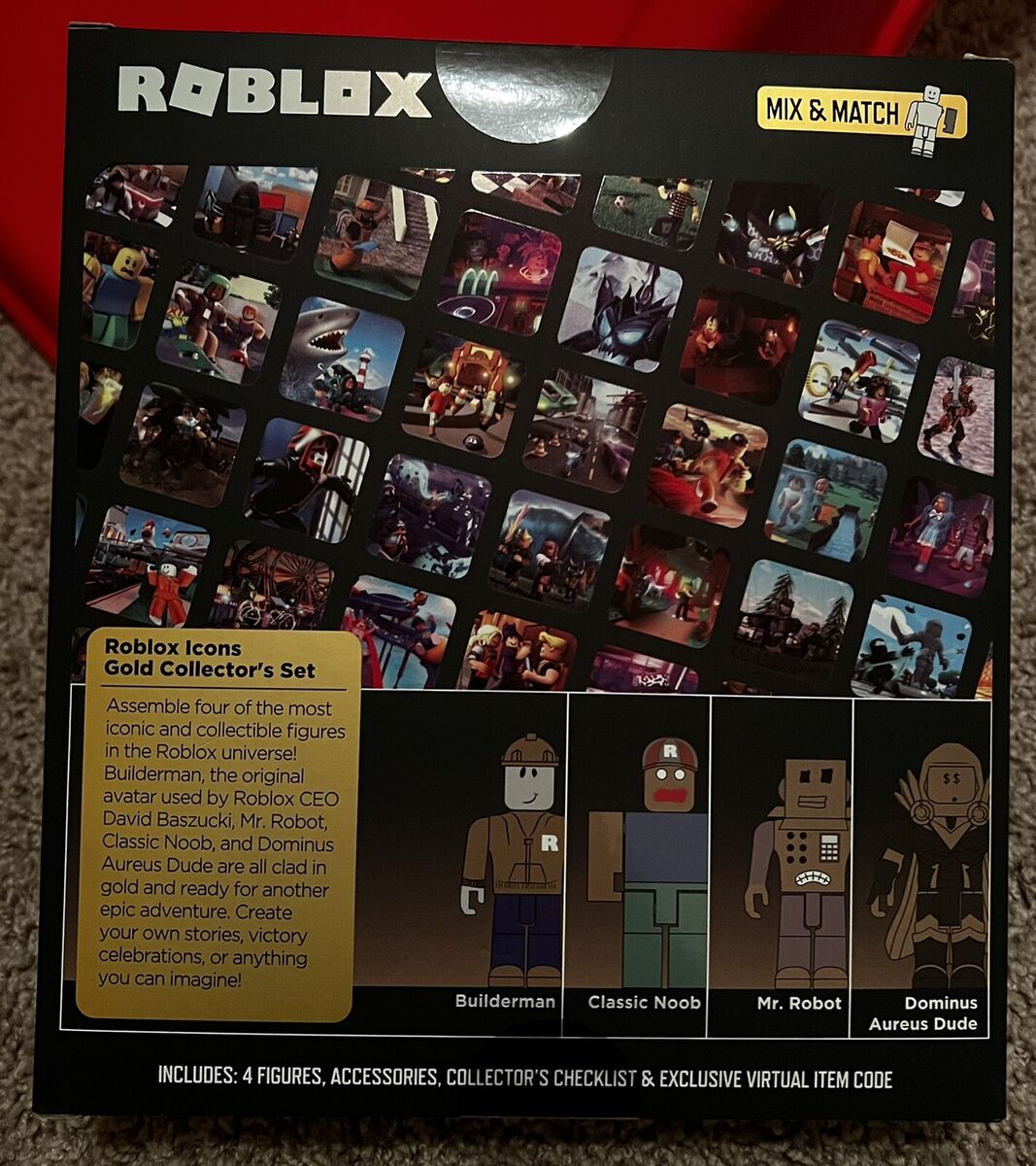 Roblox 15th Anniversary Roblox Icons Gold Collectors Set Exclusive 3 Action  Figure 4-Pack Builderman, Mr. Robot, Classic Noob Dominus Aureus Dude  Jazwares - ToyWiz