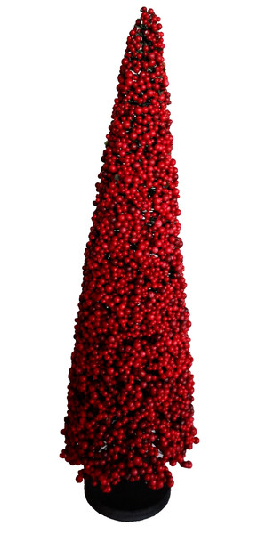 Tannenbaum 50 Cm Rot • GroßEr Perlenbaum Weihnachtsdeko • Dekobaum Rote Perlen-image