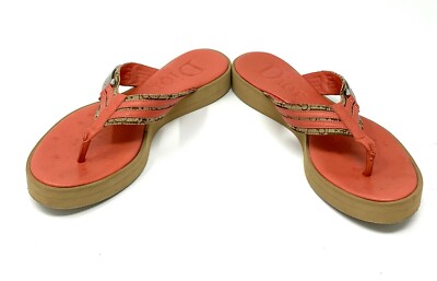 Dior/トロッター ビーサン/36 Dior Trotter Logo Thong Sandals #36 US 6 Low Heels Pink