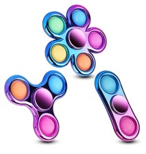3 Pack Pop Fidget Spinners for Party Favors Hand Fidget Bulk Toys for Classroom