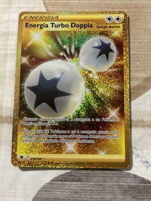 Pokemon Karte Dual Turbo Energy 216/189 Gold Out of Series Full Art near mint