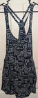Ecote Mia Strappy Racerback Overall Romper Blue Size Small