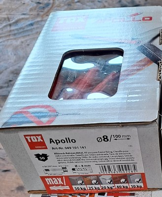 Tox Apollo Dübel 8 x 100 mm , 50 Stück, Senkkopfschraube, Rahmendübel
