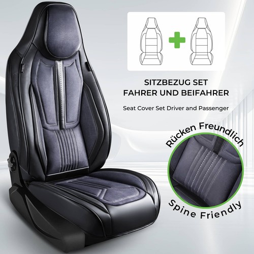 Nio ET5 EL7 ET7 Baujahr ab 2022 kompatible Schonbezüge in Schwarz / Grau DS1 - Bild 6 von 10