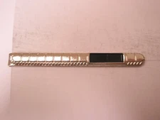 2-3/8" Thin Design Black & Silver Tone MODERN Tie Bar Clip simple quality