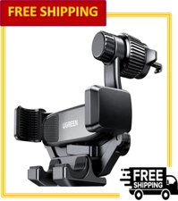 UGREEN Car Phone Holder Never Blocking Air Vent Clip Cellphone Holder, Black