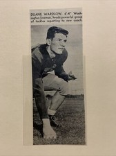 Duane Wardlow Washington Huskies 1953 S&S Football Pictorial CO Panel RARE
