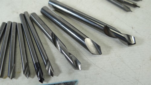 13 ASSORTED SOLID CARBIDE CENTER & SPOTTING DRILLS #0 TO #6 PTD HTC SGS MICRO100 - Imagen 7 de 10