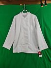 Chef Works Unisex Chefs Coat Sz M White Button Kitchen Cooks New Nwt