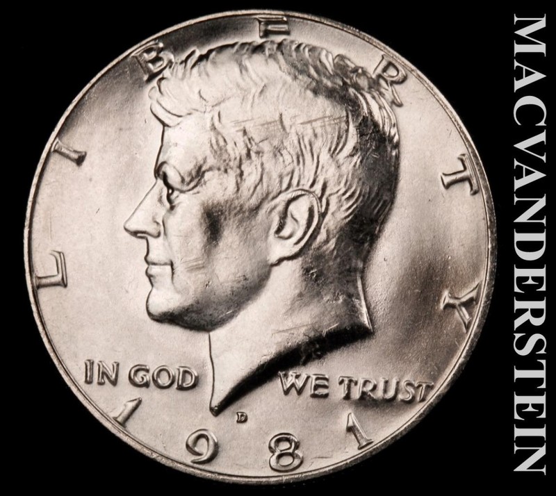 1981-D Kennedy Half Dollar - Choice Gem Brilliant Unc  No Reserve  #L7291