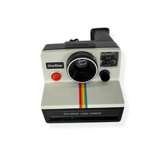 Vintage Polaroid OneStep SX-70 Land Camera Instant Film Flashbar USA Rainbow Str