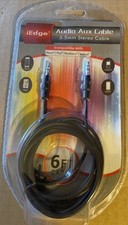 NEW 6ft. Auxiliary Cable, Aux Audio, 3.5mm Stereo Mini Plug for iPod, Black Cord
