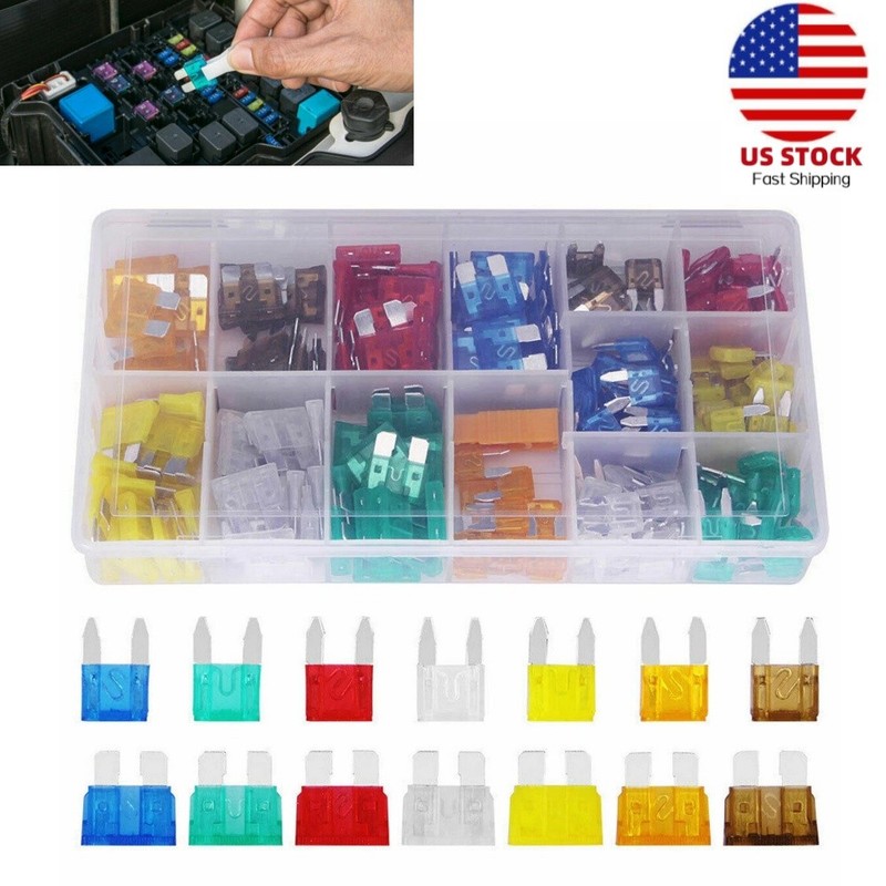 220Pcs Car Fuses Assortment Kit Blade Type Automotive Fuses for Car/SUV/RV/Truck