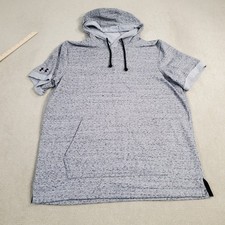 Under Armour Sportstyle Stadium Hoodie Mens Large Gray Short Sleeve Logo 1326763