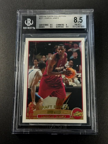 LEBRON JAMES 2003 TOPPS COLLECTION #221 ROOKIE RC BGS 8.5 W/3 9.5 SUBGRADES