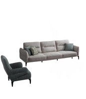 Design Wohnzimmer Set 2Tlg Sofa 4 Sitzer Sessel Sofagarnitur Stoff Sofas