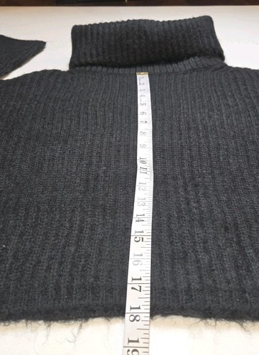 Thakoon Cropped Ribbed Rollkragen Pullover Schwarz Damen Large Dick KN17 Neu mit Etikett Neu - Bild 5 von 10