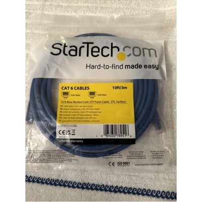 Startech C6ASPAT25BK 25FT BLACK CAT6A ETHERNET CABLE SNAGLESS RJ45 UTP PATCH CAB