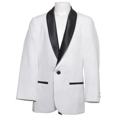 Opposuits, Smokingjacke, Größe: 134/140, Weiß/Schwarz, Polyester, Jungen #XcH