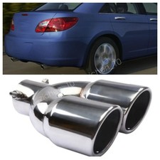 Rear Car Dual Exhaust Muffler Tip Tail Pipe Steel For Chrysler Sebring 07-2010