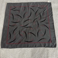 100 Silk Gray Abstract Print Pocket Square Mens Accessories 11.5x11.5