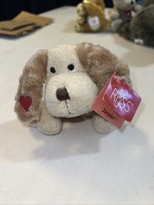 RARE Russ Berrie Luv Pet Dog Spaniel Jasper Red Heart Valentine Plush NWTs