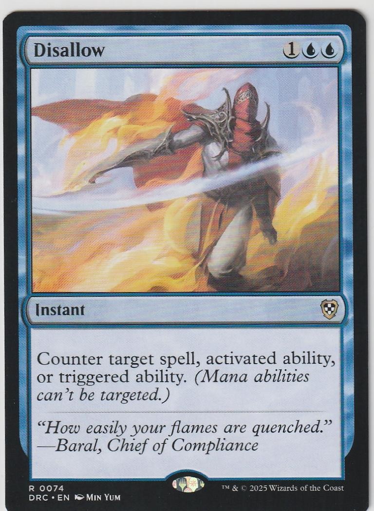 Disallow 74 Rare Commander: Aetherdrift Magic: The Gathering Near Mint
