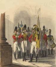 &Ouml;STERREICH - Uniformwerk Eckert & Monten - Trabanten - Lithographie um 1840