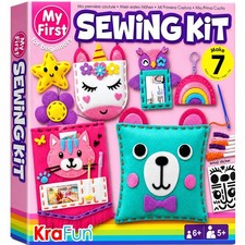 KRAFUN My First Sewing Kit for Beginner Kids Ages Miniature,