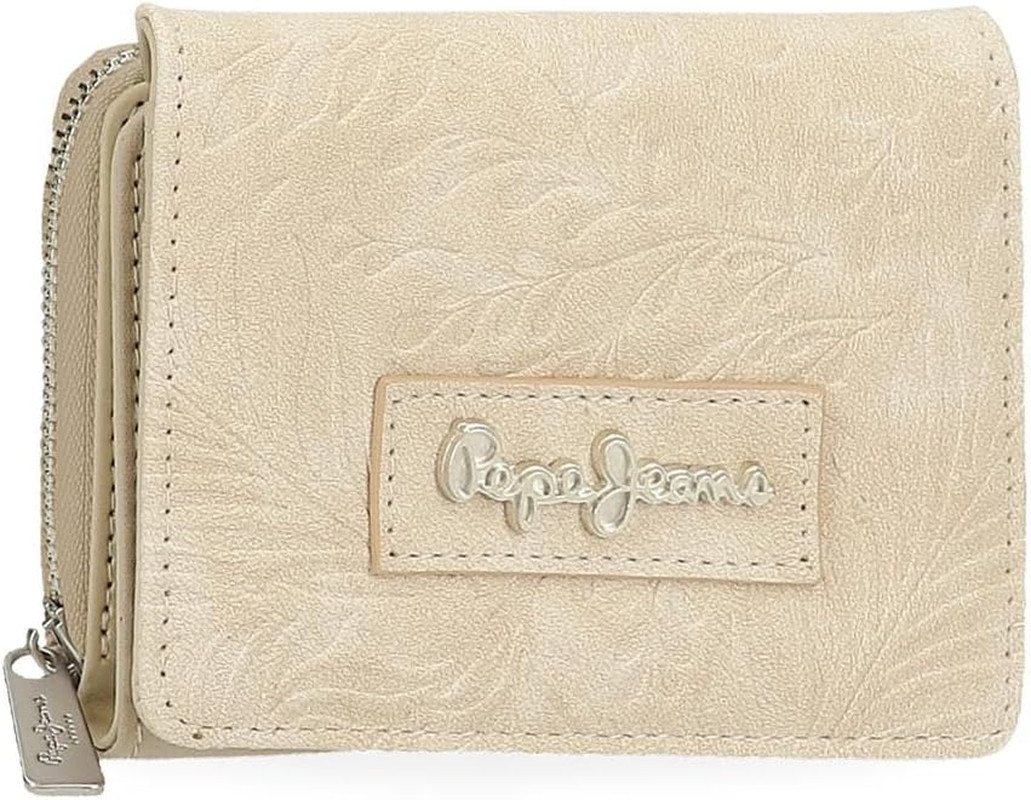 Pepe Jeans Jana Billetero con Monedero Beige 10x8x3 cms Poliéster con Detalles e