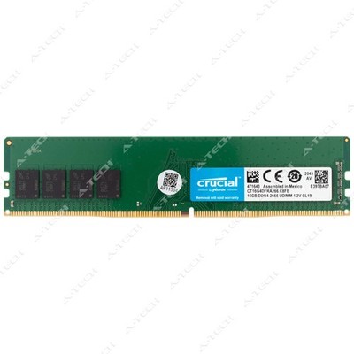 Crucial 16GB DDR4 2666MHz PC4-21300 DIMM Desktop Memory RAM (CT16G4DFRA266) x1